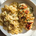 Baked Caesar Chicken with Four-Cheese Bowtie Pasta Recipe for a Flavor-Packed Dinner - Featured Image