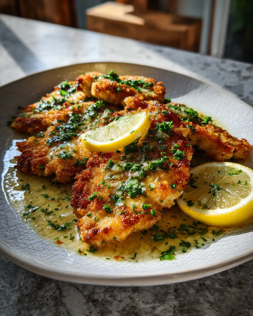 Final dish - Crispy Chicken Cutlets with Lemon Garlic Butter Sauce That Will Wow Your Taste Buds