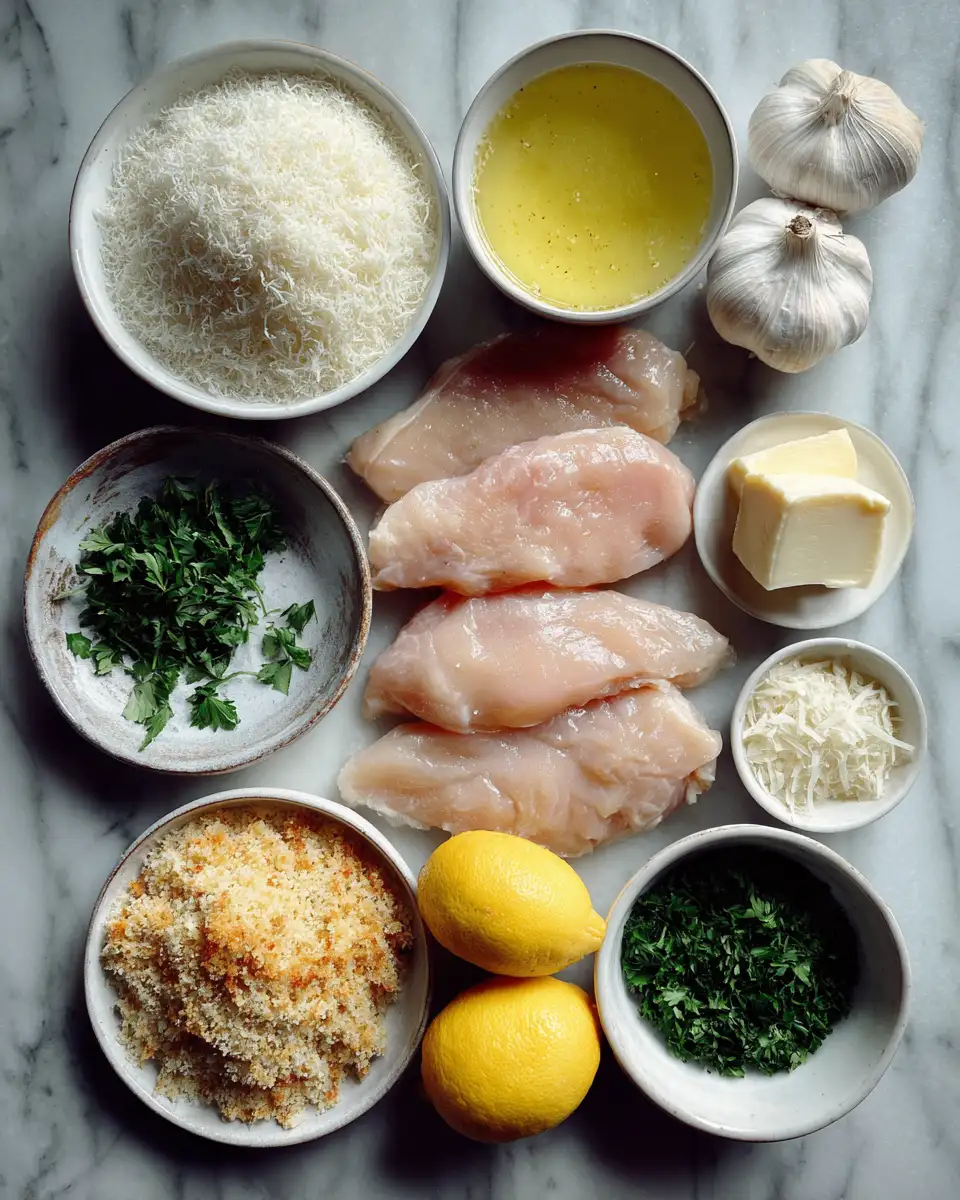Ingredients for Crispy Chicken Cutlets with Lemon Garlic Butter Sauce That Will Wow Your Taste Buds