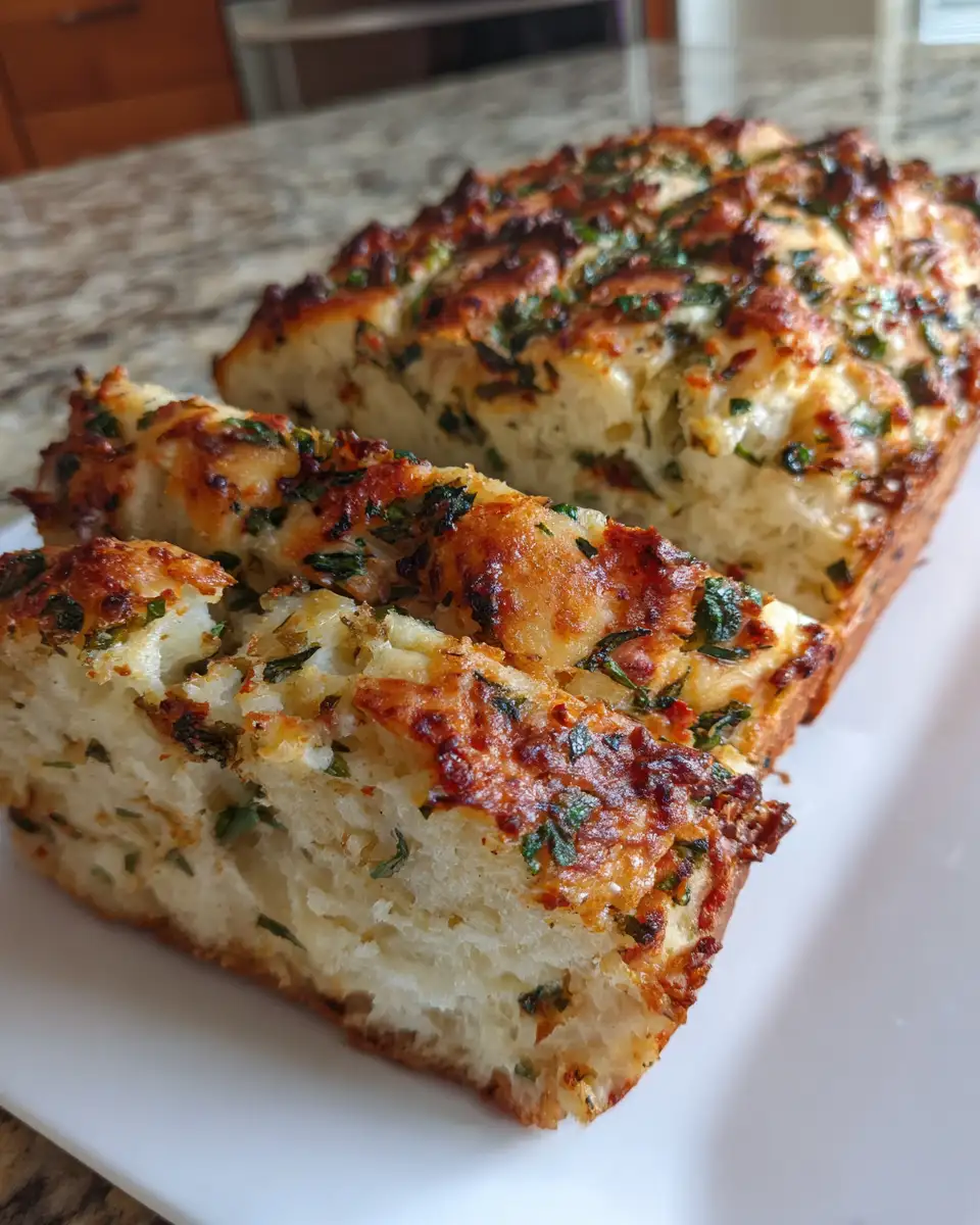 Final dish - Irresistible Homemade Italian Herb Cheese Bread Recipe You Have to Try