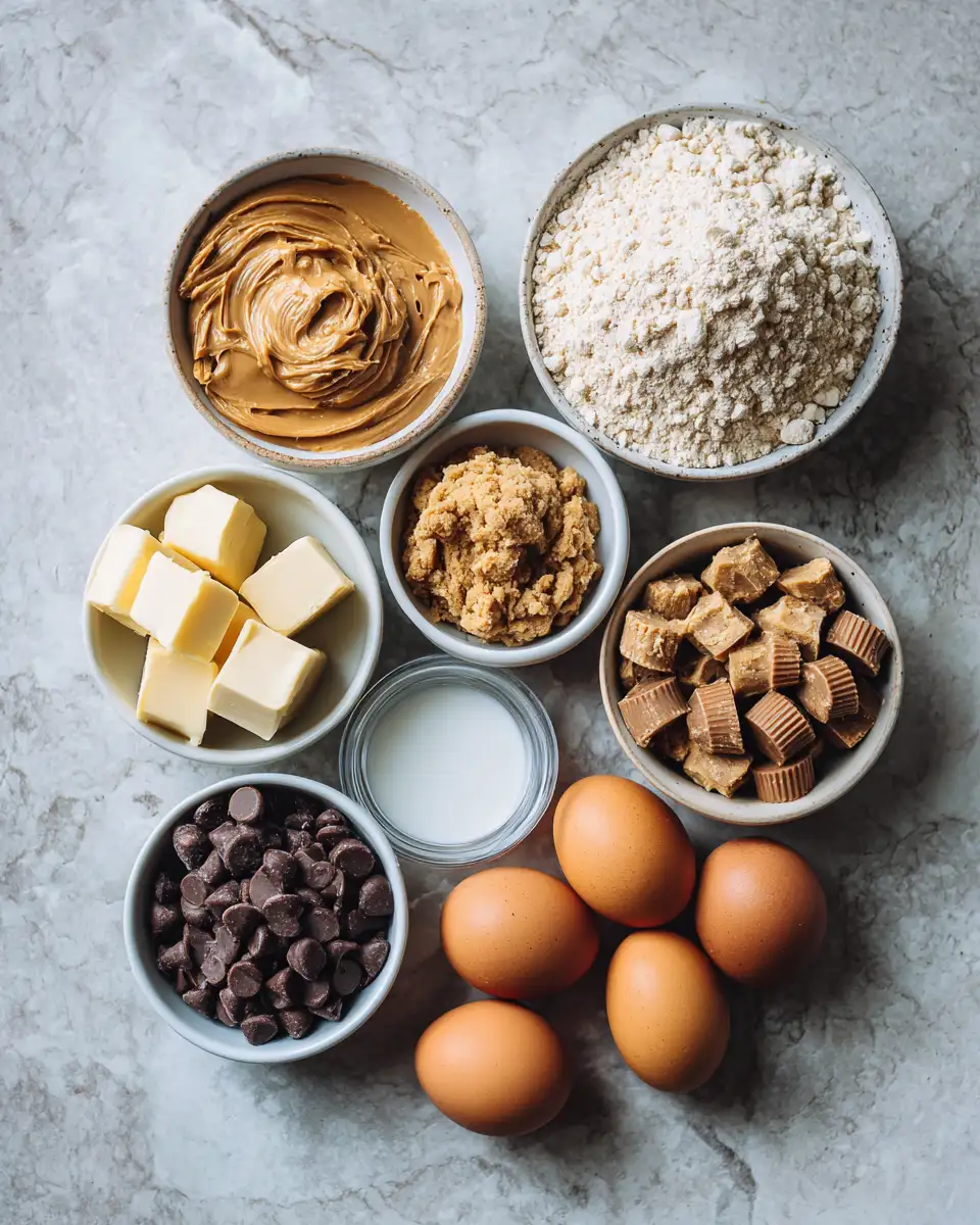 Ingredients for Irresistible Double Reese’s Peanut Butter Cookies You Have to Try