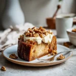 Easy Spiced Apple Cake with Walnuts and Creamy Vanilla Custard Delight - Featured Image
