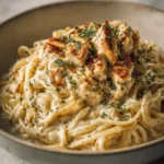 Garlic Butter Chicken Spaghetti in Creamy Parmesan Alfredo That Will Melt Your Taste Buds - Featured Image