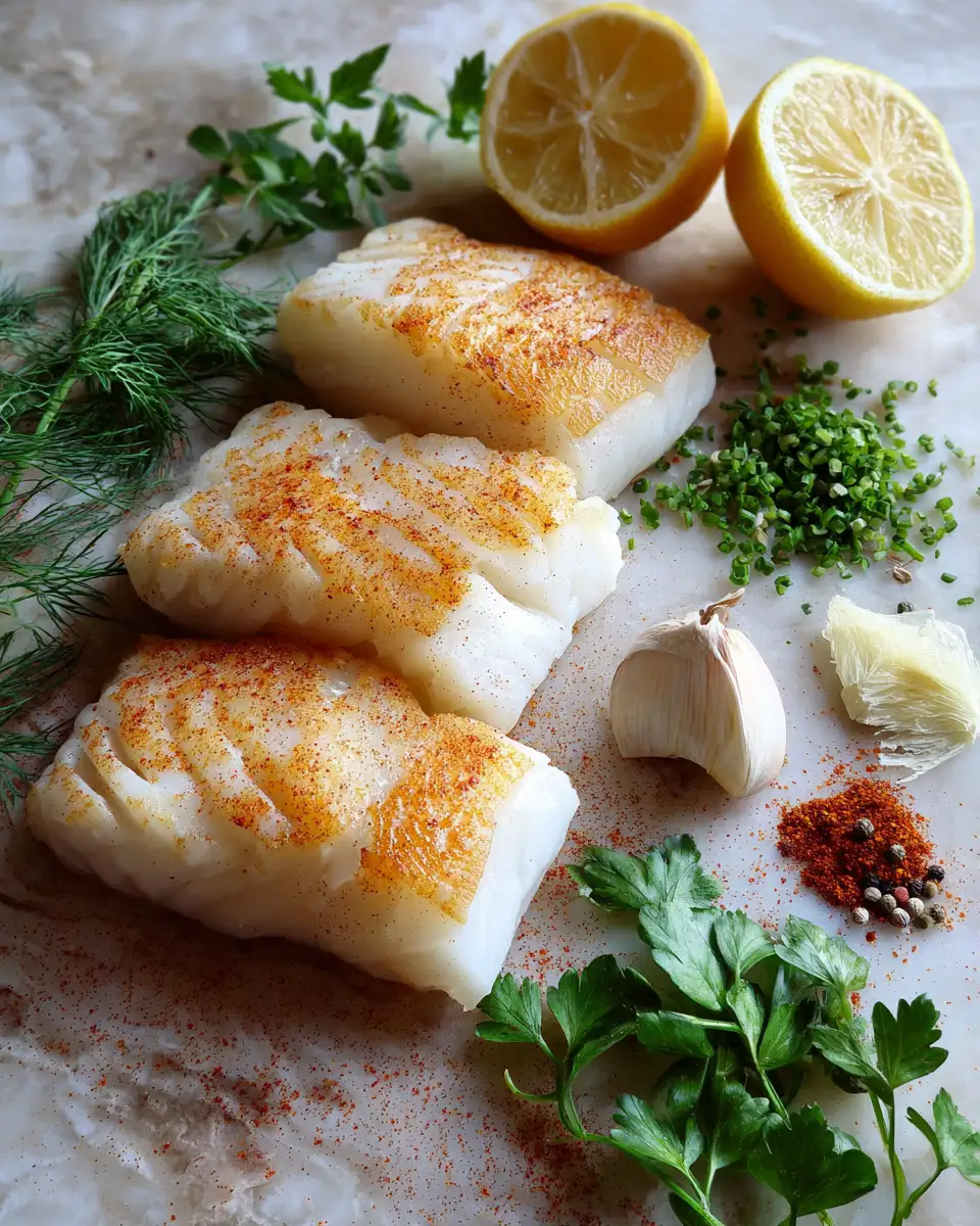 Ingredients for Master the Art of Golden Seared Cod for a Perfectly Crispy Delight