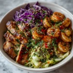 Deliciously Easy Hibachi Chicken and Shrimp Cabbage Bowl Recipe - Featured Image