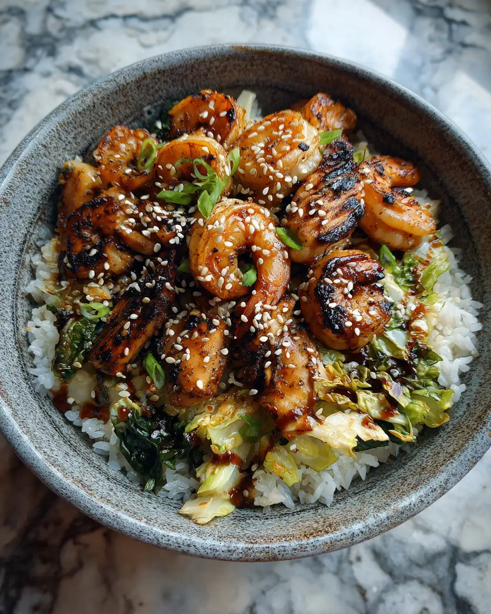 Final dish - Deliciously Easy Hibachi Chicken and Shrimp Cabbage Bowl Recipe