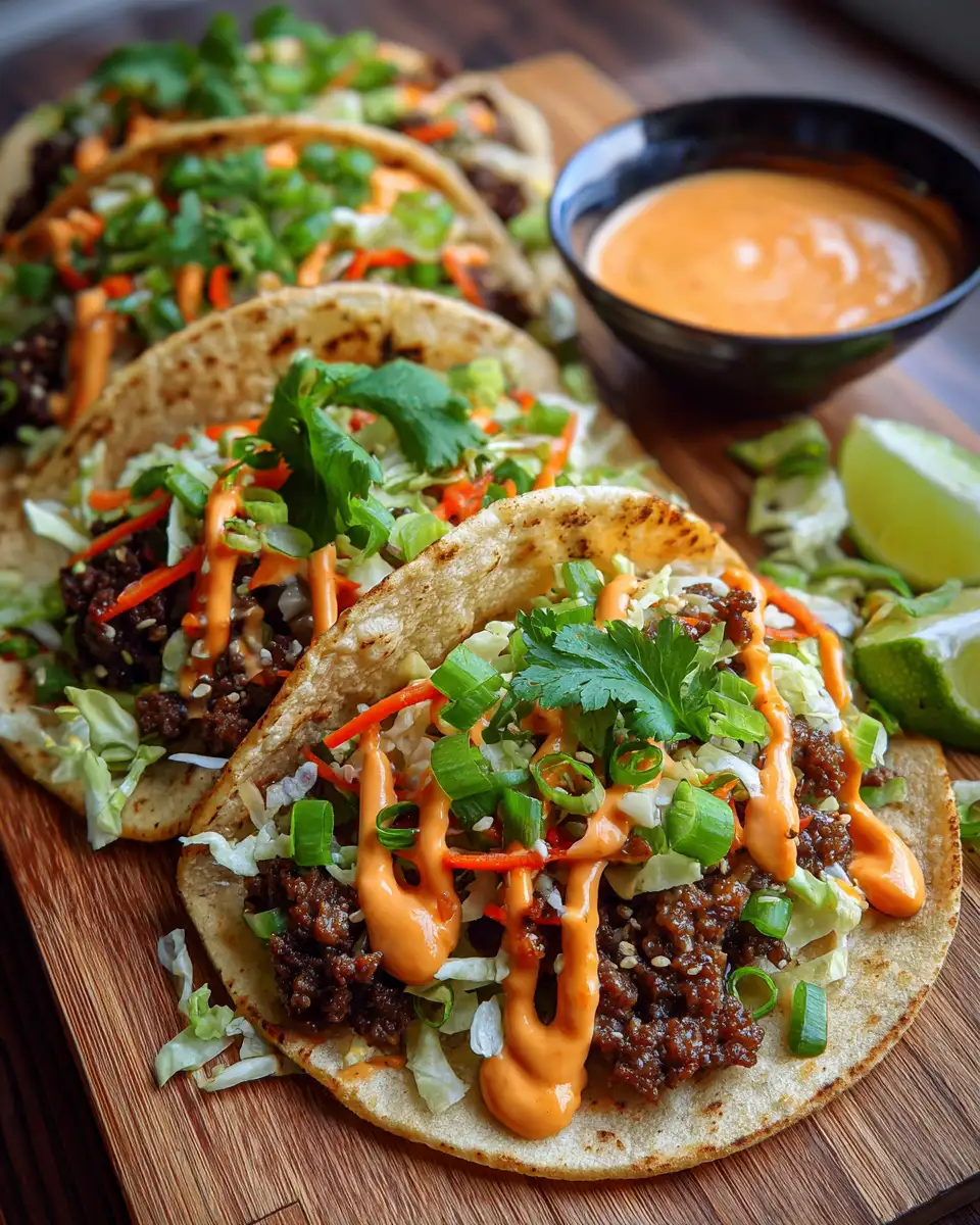 Ingredients for Korean-Style Smash Burger Tacos with Gochujang Mayo That Will Blow Your Mind