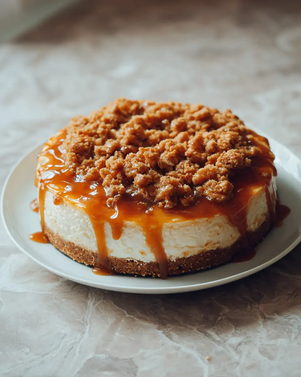 Final dish - Irresistible Peach Cream Cheesecake Crumble Recipe You Need to Try