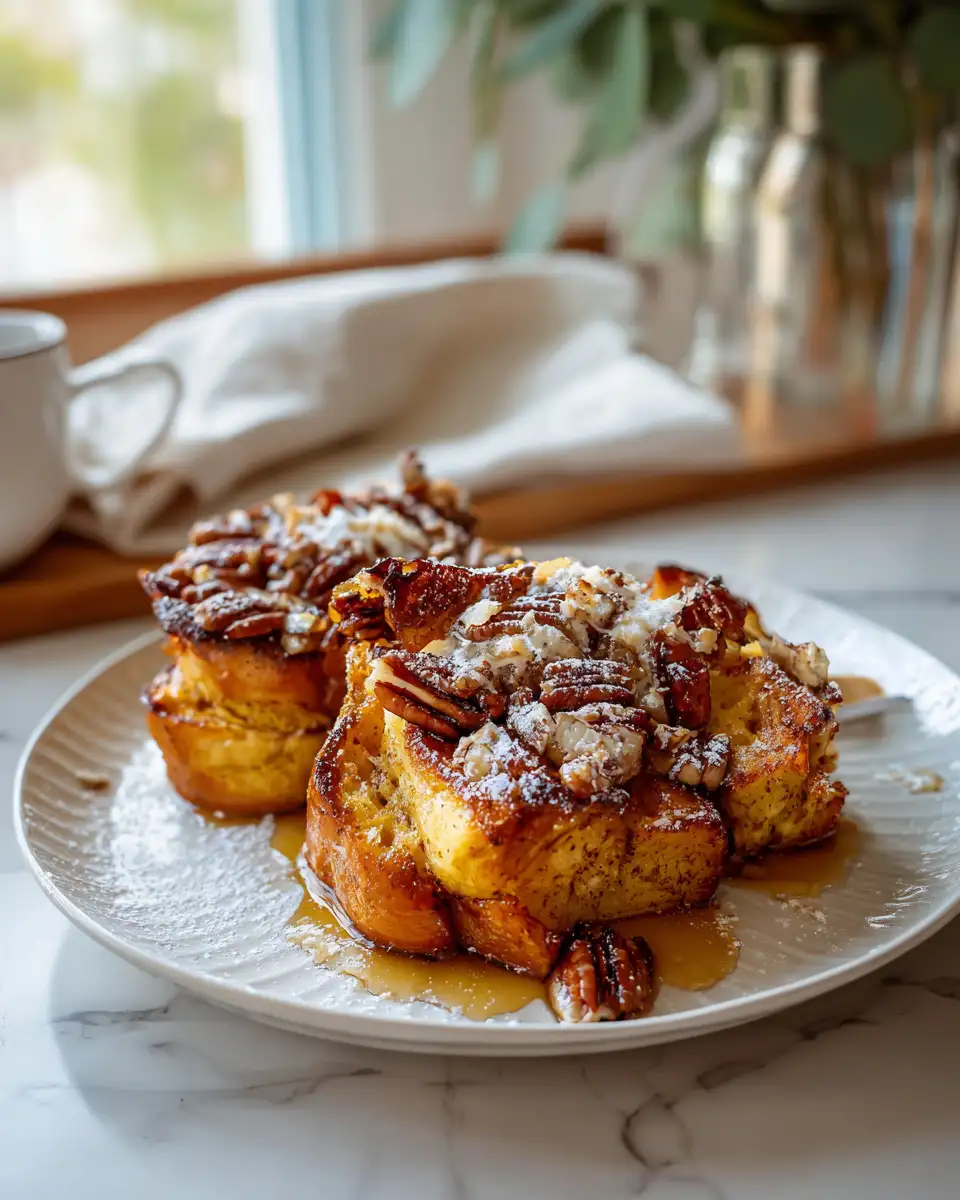 Decadent Pear and Pecan Challah French Toast Bake to Elevate Your Breakfast Game - Featured Image