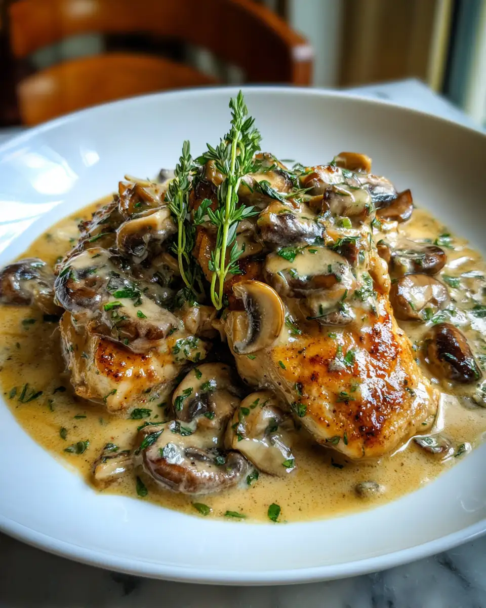 Savory Chicken in a Creamy Asiago Mushroom Sauce Recipe You’ll Love - Featured Image