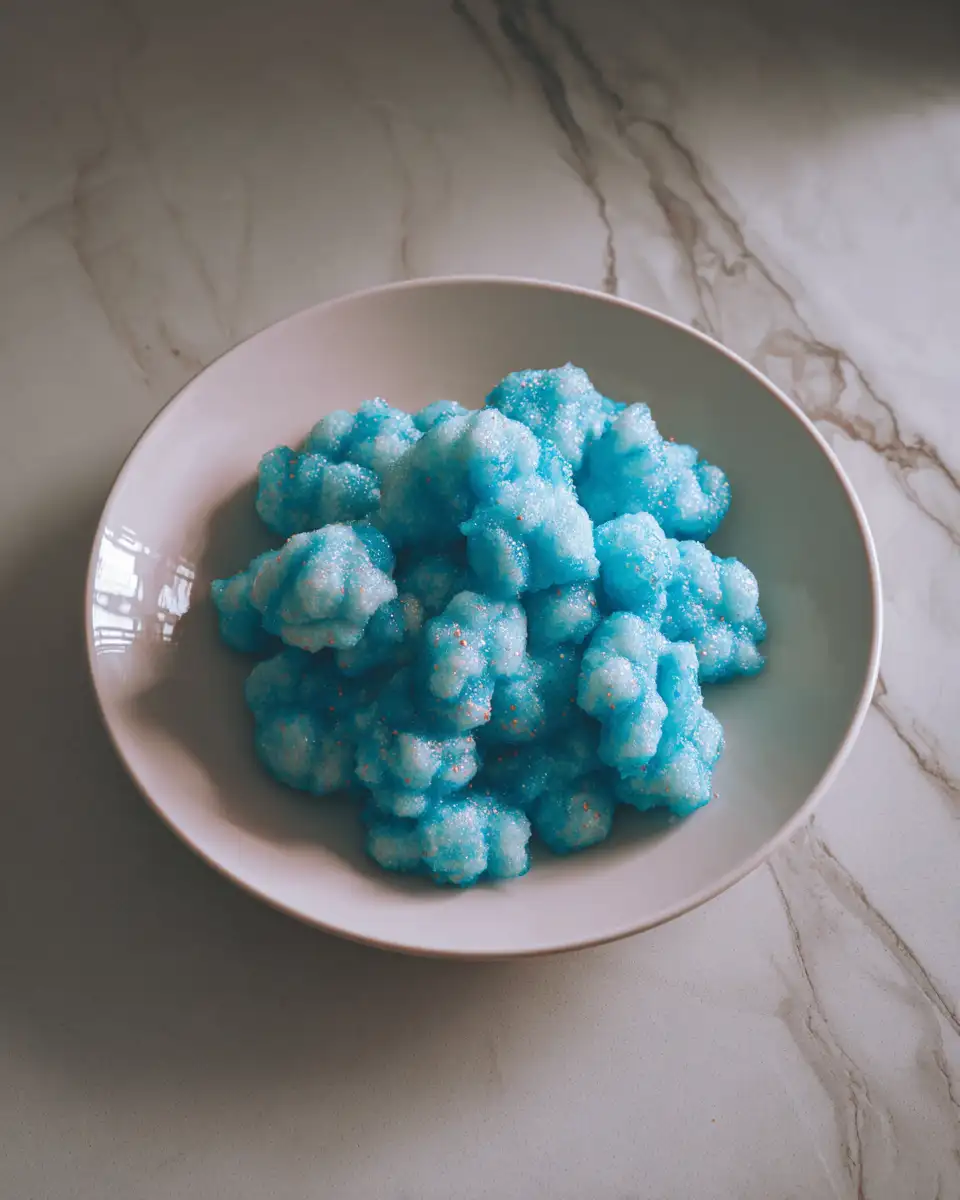 Final dish - Sour Blue Raspberry Clouds The Sweet and Tangy Treat You Need to Try