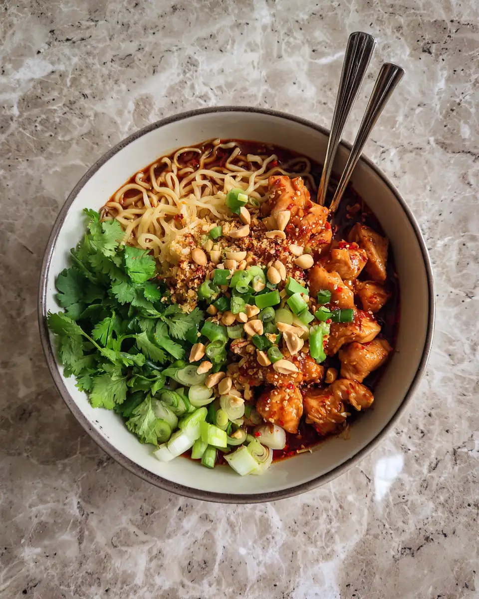 Ingredients for Fiery Flavor Explosion Spicy Kung Pao Chicken Noodles Recipe