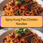 Fiery Flavor Explosion Spicy Kung Pao Chicken Noodles Recipe