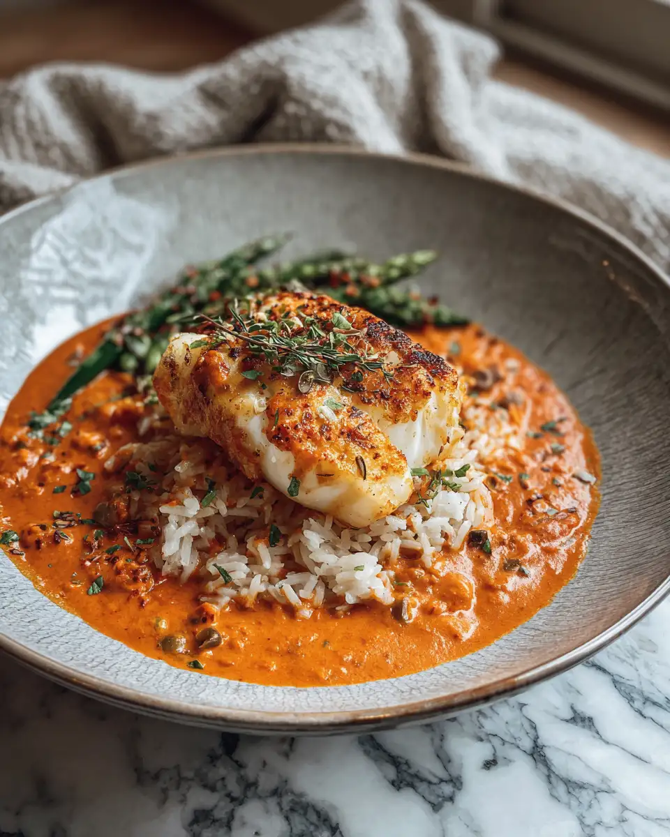 Tasty Cod in Roasted Red Pepper Sauce Dinner Recipe to Savor Tonight - Featured Image
