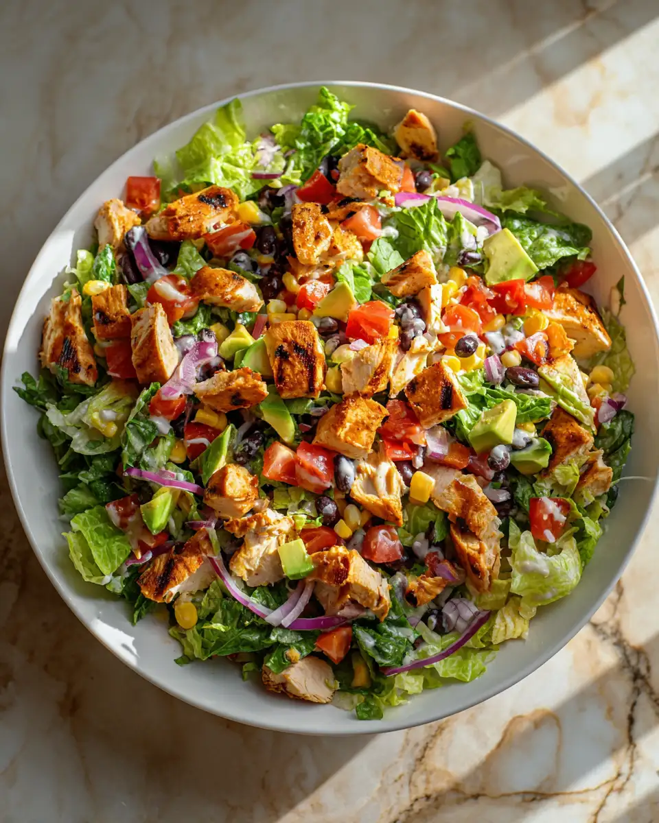 Fresh and Flavorful Tex-Mex Chopped Chicken Salad Recipe - Featured Image