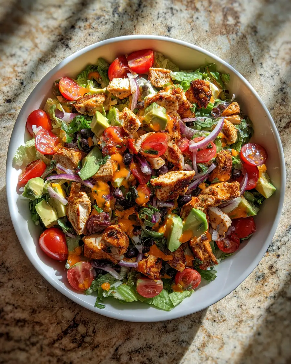 Final dish - Fresh and Flavorful Tex-Mex Chopped Chicken Salad Recipe