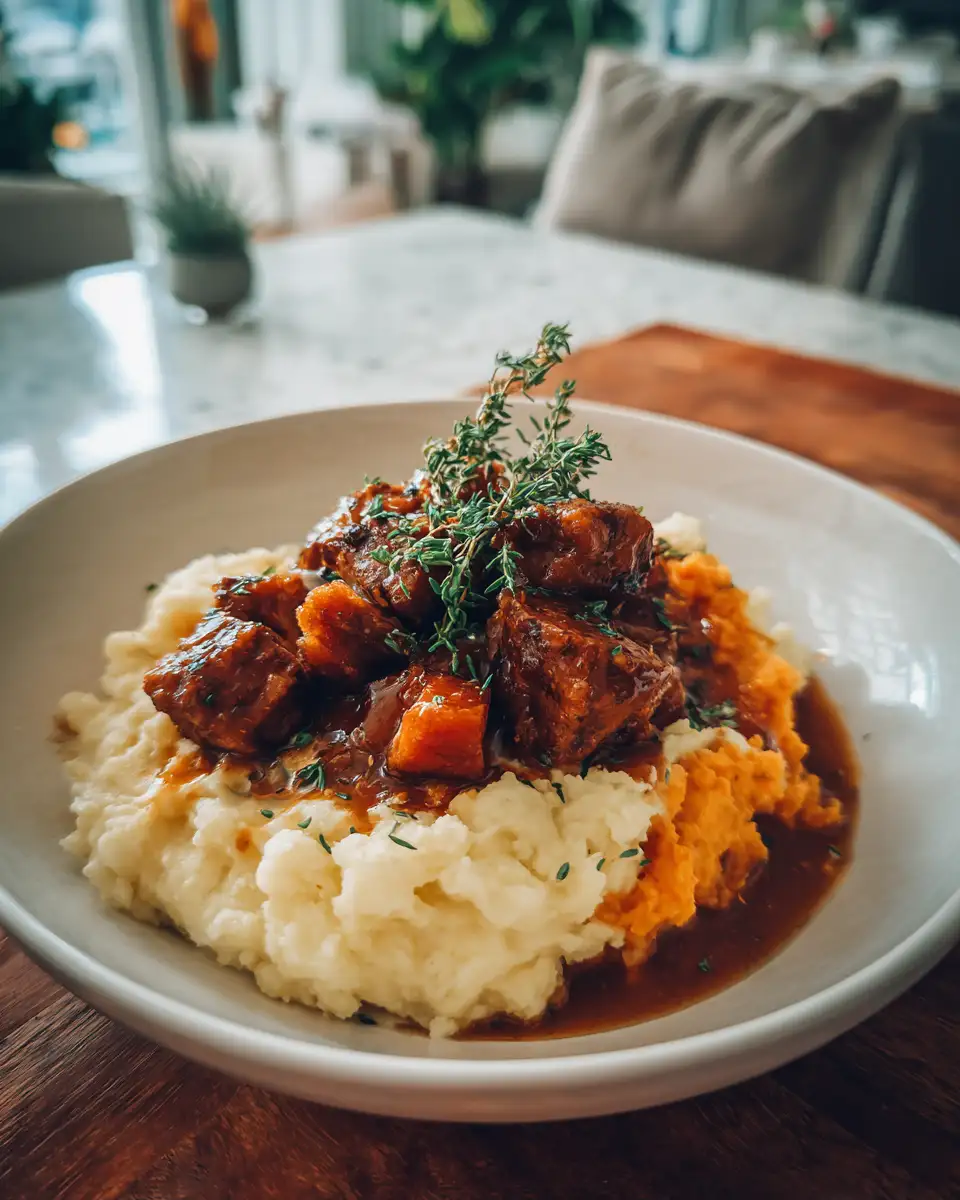 Cozy Up with Apple Cider Pork and Creamy Mashed Sweet Potatoes - Featured Image