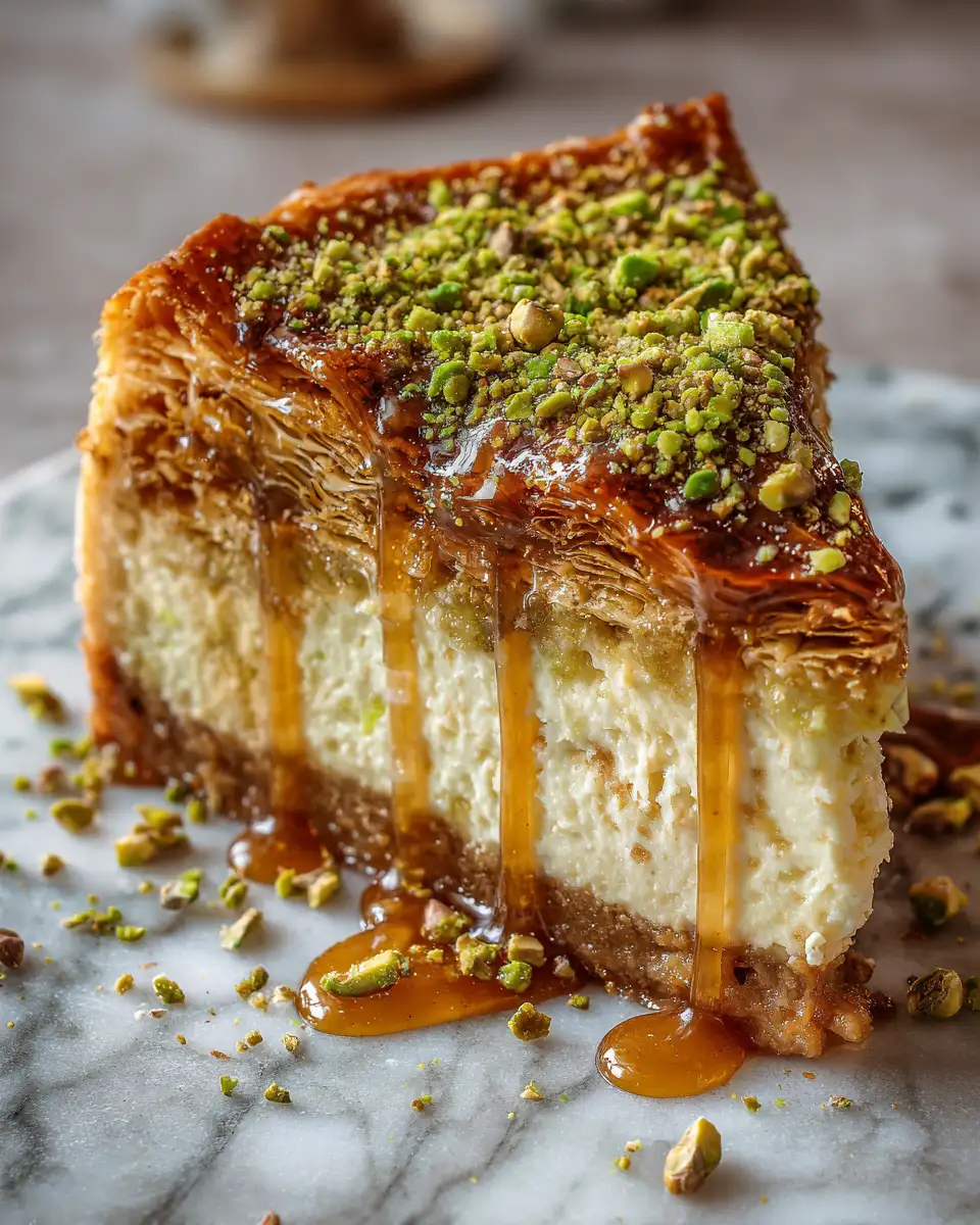 Irresistible Baklava Pistachio Cheesecake Recipe That Will Wow Your Taste Buds - Featured Image