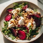 Fresh and Flavorful Beet and Burrata Salad with Pine Nuts and Balsamic Dressing - Featured Image