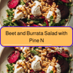 Fresh and Flavorful Beet and Burrata Salad with Pine Nuts and Balsamic Dressing