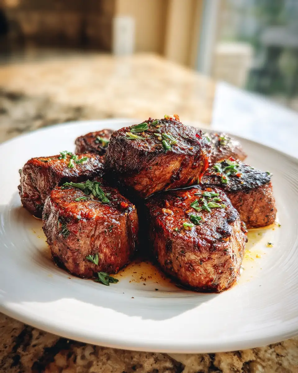Final dish - Savor the Flavor with Irresistible Cajun Garlic Steak Bites