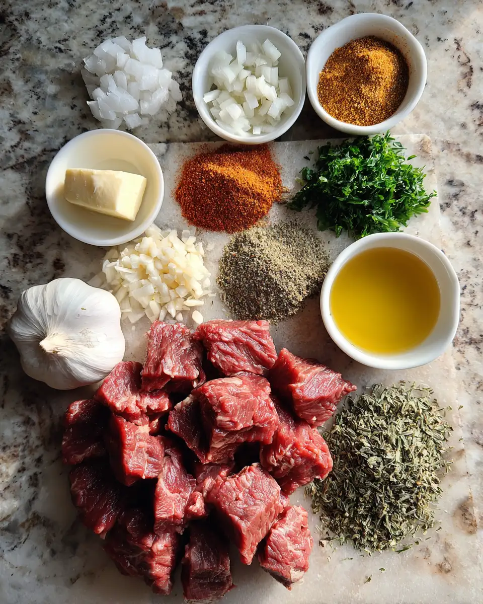 Ingredients for Savor the Flavor with Irresistible Cajun Garlic Steak Bites