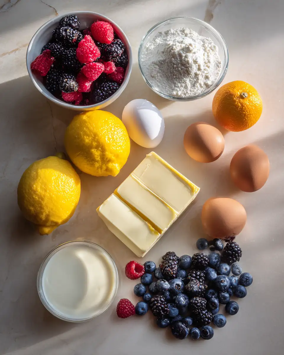 Ingredients for Irresistible Citrus Berry Burnt Cheesecake Recipe You Have to Try