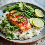 Tropical Delight Coconut Lime Fish with Rice Recipe - Featured Image