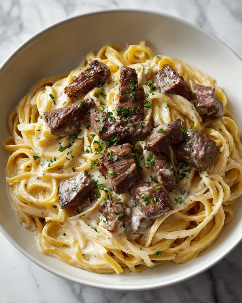 Creamy Cowboy Butter Linguine with Steak Bites That Sizzle - Featured Image