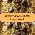 Creamy Cowboy Butter Linguine with Steak Bites That Sizzle
