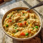 Deliciously Creamy Chicken Pot Pie Orzo Perfect Comfort Food Recipe - Featured Image
