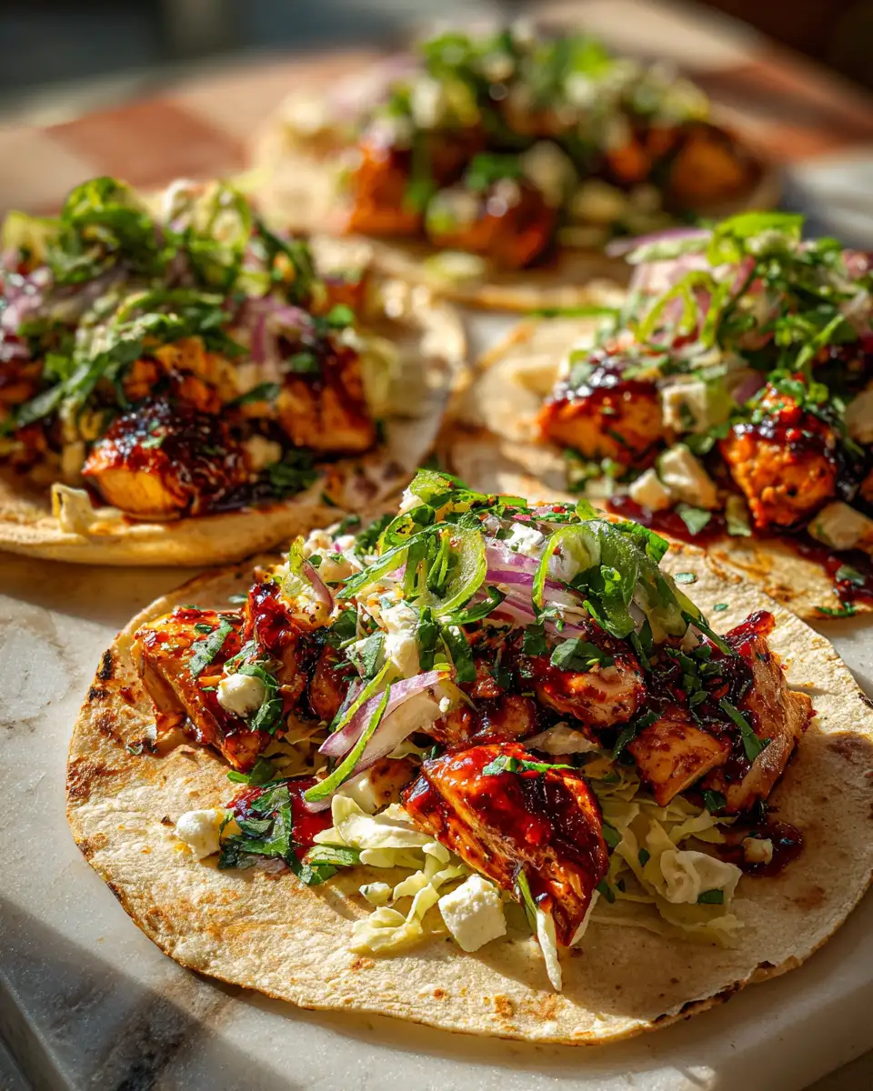 Irresistible Garlic Butter Honey BBQ Chicken Tacos You Need to Try - Featured Image