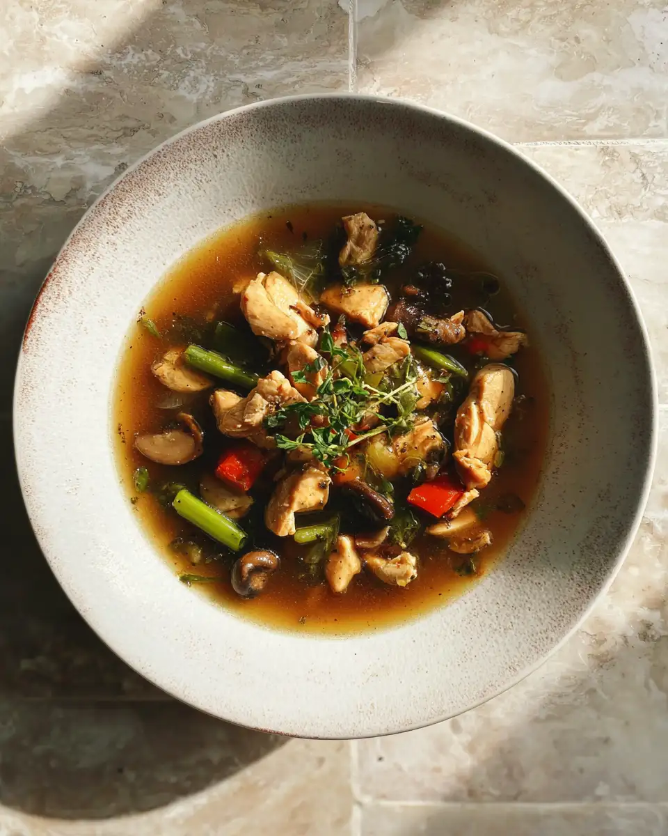 Final dish - Warm Up Your Soul with Ginger Chicken Soup with Garlic