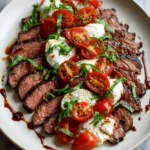 Savor the Flavor of Grilled Flank Steak Caprese with Balsamic Dressing - Featured Image