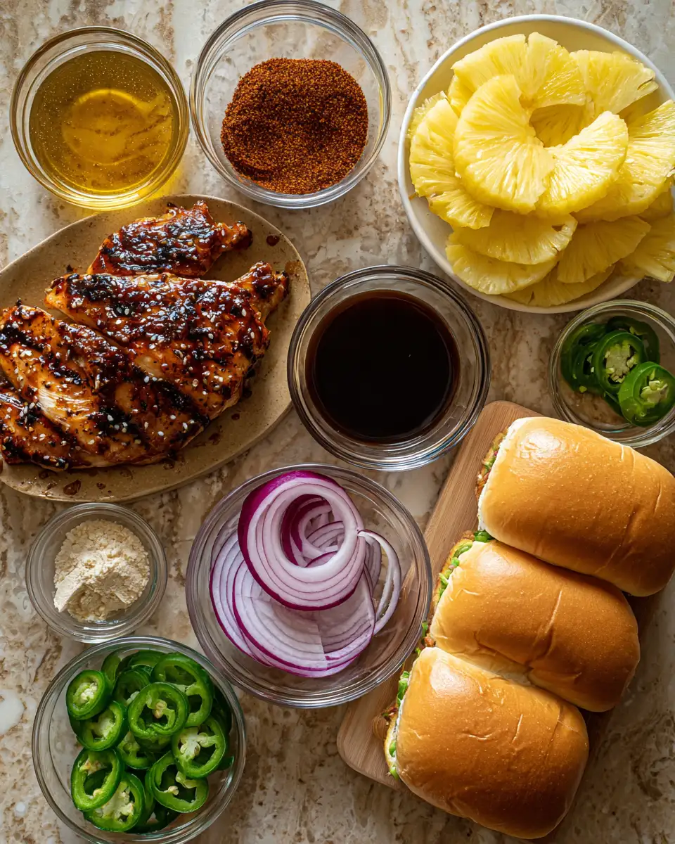 Ingredients for Irresistible Hawaiian Huli Huli Chicken Stack Recipe You Have to Try