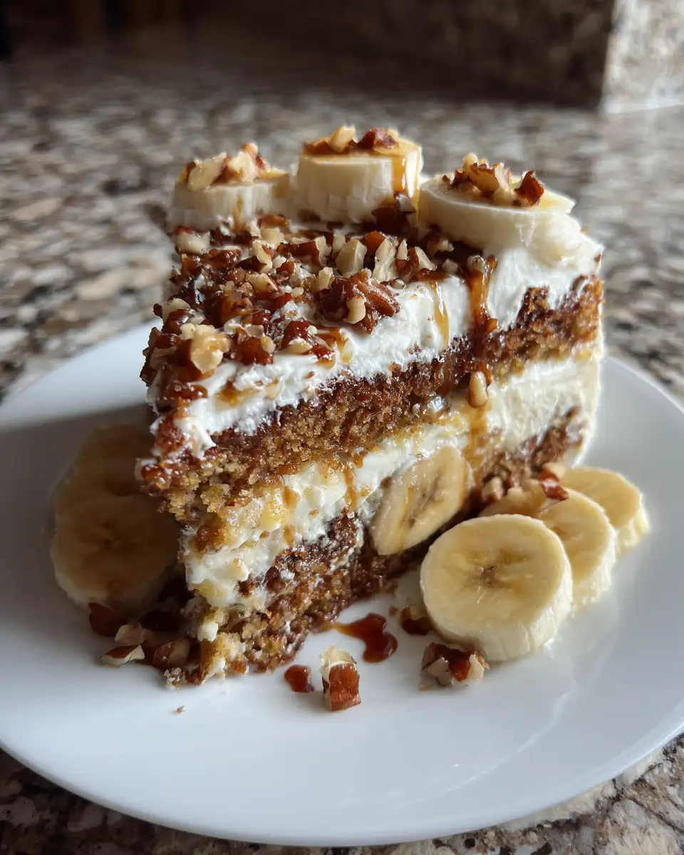 Final dish - Heavenly Banana Walnut Cream Cake A Decadent Delight You Can’t Resist