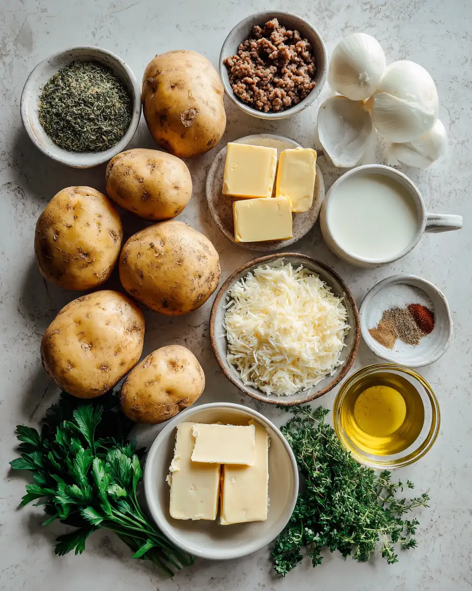 Ingredients for Irresistible Homemade Meat Stuffed Potato Cakes You Have to Try
