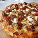 Savory Meets Sweet Hot Sausage Feta and Honey Pizza Delight - Featured Image