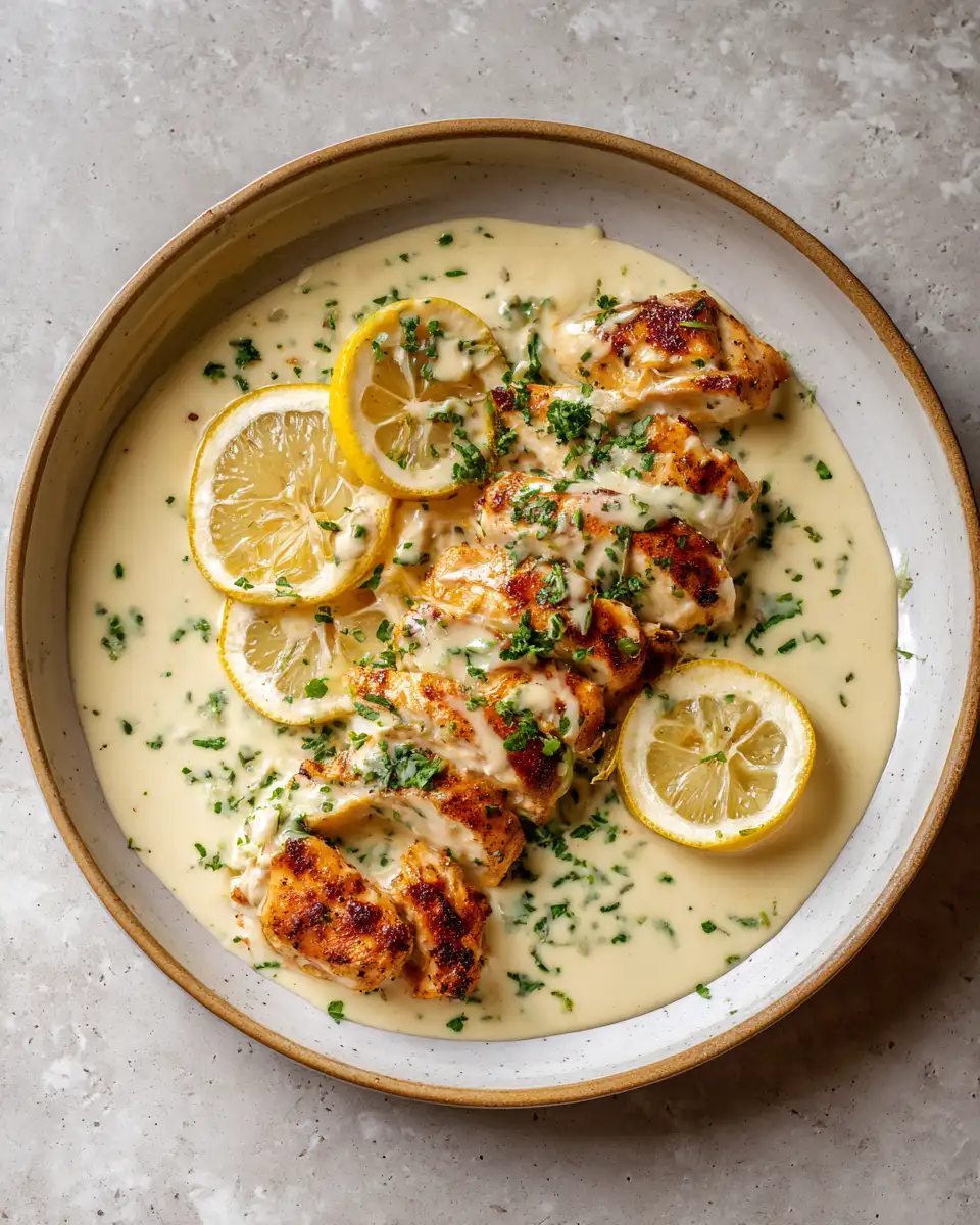 Final dish - Zesty and Creamy Lemon Garlic Cream Sauce Recipe You’ll Love