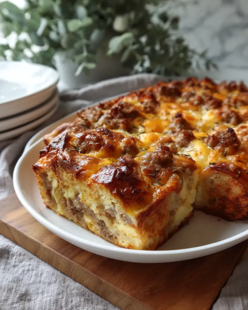 Fluffy Pancake Sausage Breakfast Bake That Will Start Your Morning Right - Featured Image