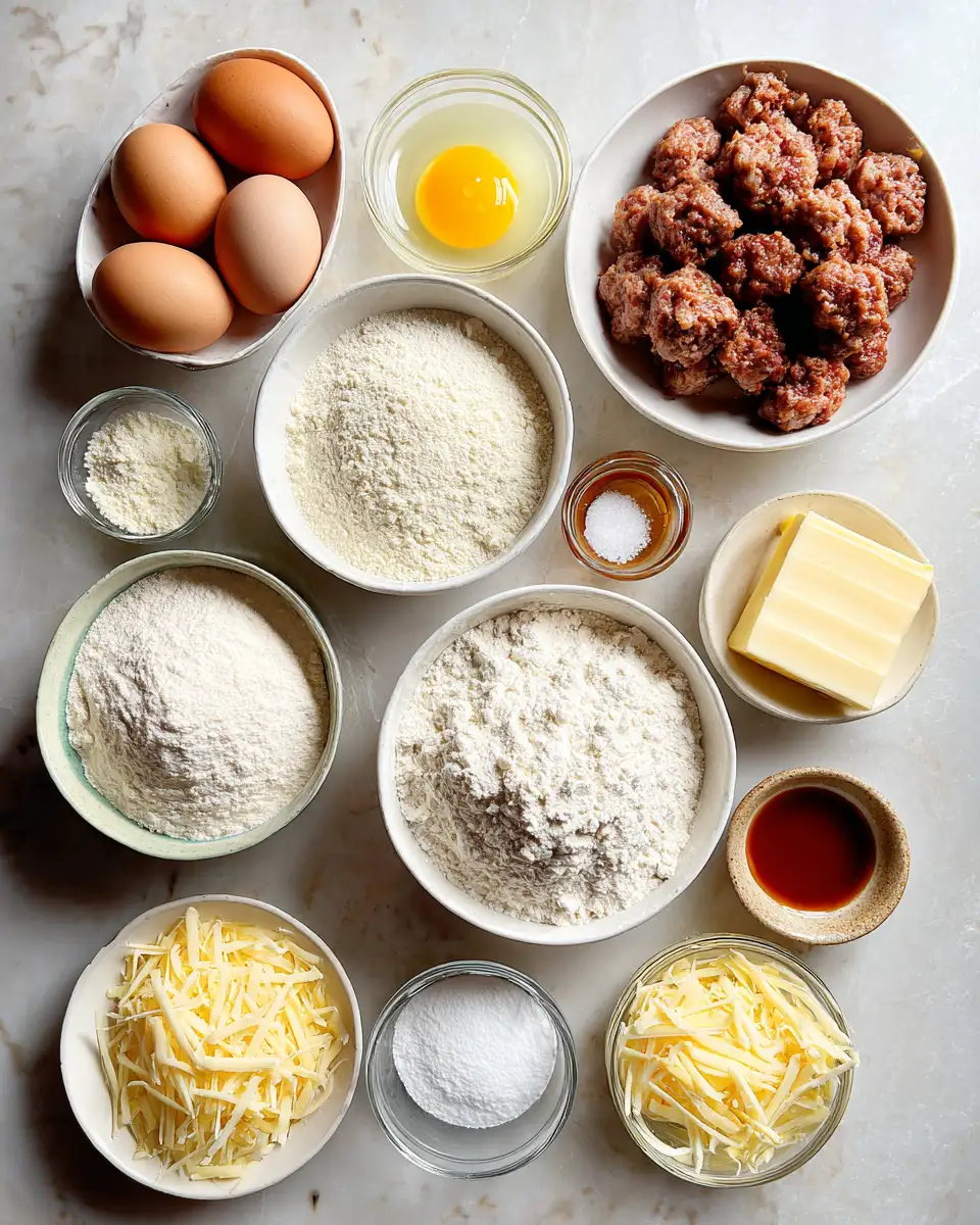 Ingredients for Fluffy Pancake Sausage Breakfast Bake That Will Start Your Morning Right