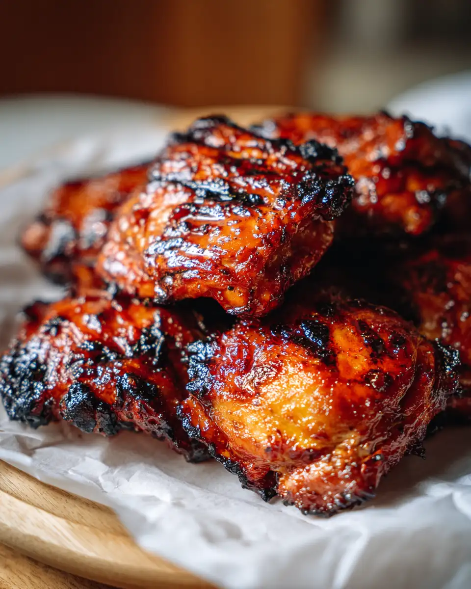 Sweet and Smoky Pineapple Barbecue Chicken Thighs Recipe - Featured Image