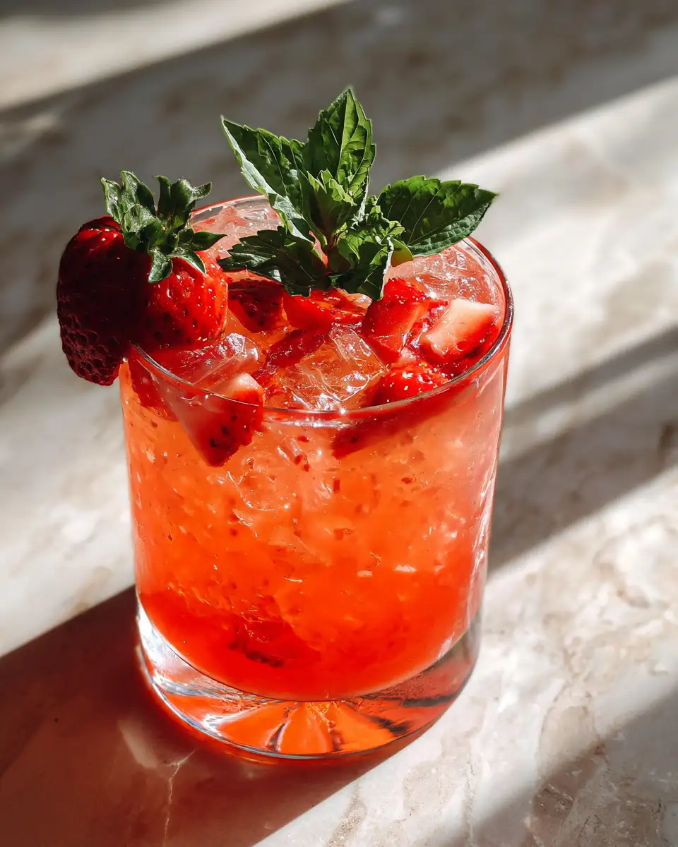 Final dish - Sip Into Summer with the Refreshing Strawberry Basil Smash Cocktail Recipe
