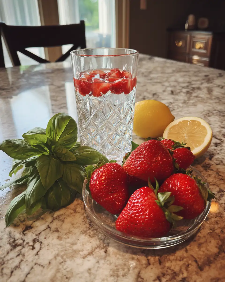 Ingredients for Sip Into Summer with the Refreshing Strawberry Basil Smash Cocktail Recipe