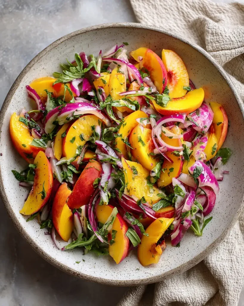 Brighten Your Day with This Refreshing Summer Peach Salad Recipe - Featured Image