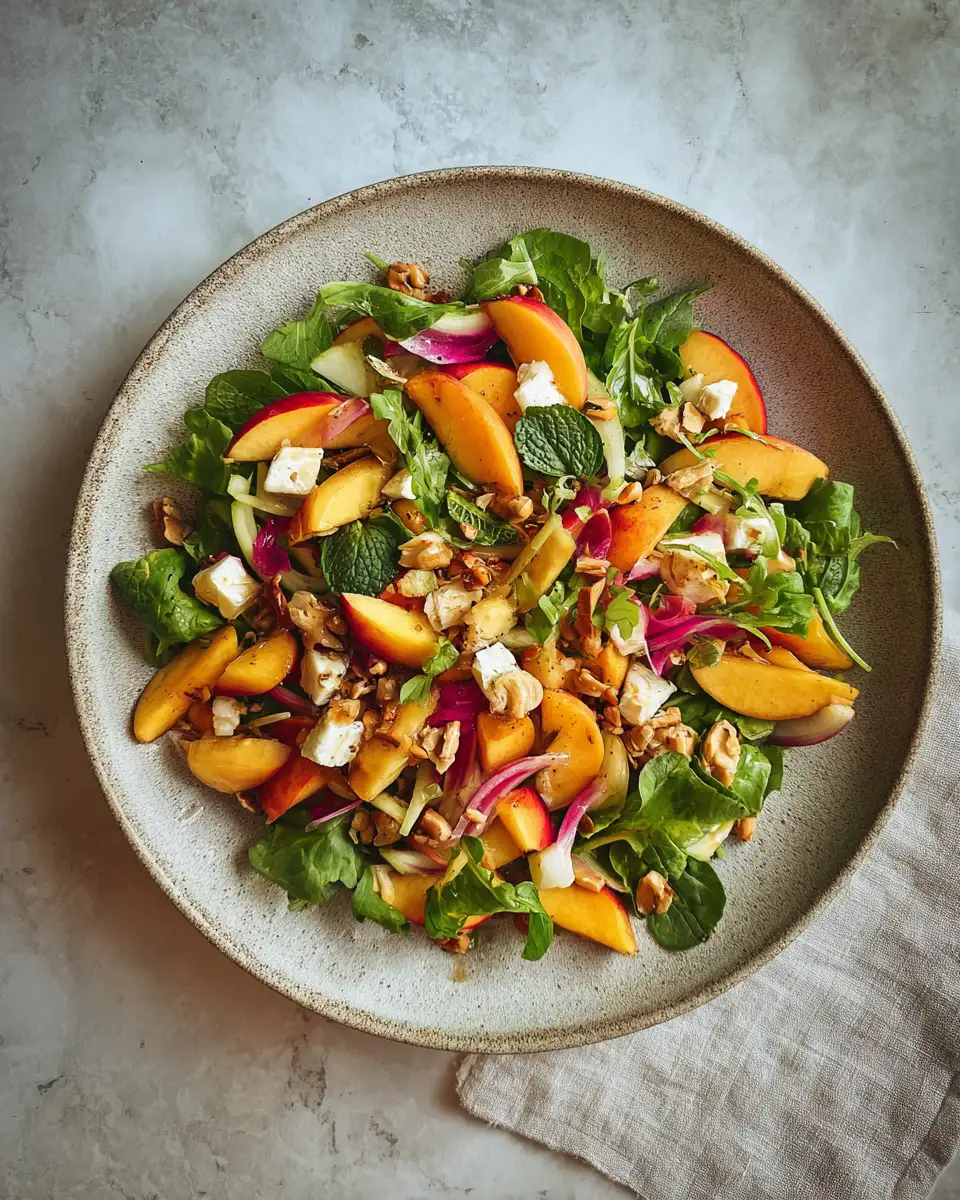 Final dish - Brighten Your Day with This Refreshing Summer Peach Salad Recipe