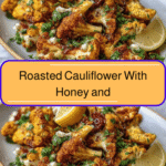 Sweet and Tangy Roasted Cauliflower with Honey and Lemon Dressing Recipe