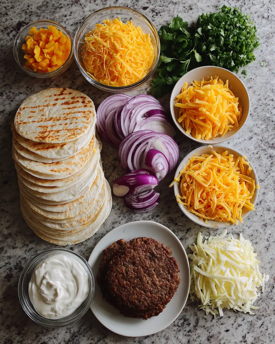 Ingredients for Satisfy Your Cravings with Smashburger Quesadillas Made to Perfection