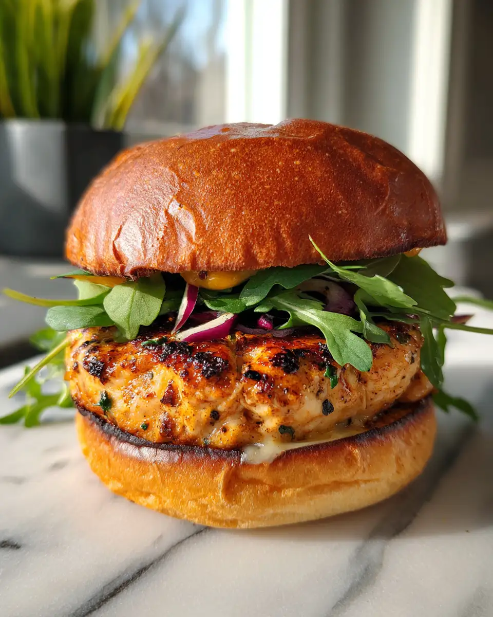 Final dish - Smoky Chipotle Chicken Burgers with Pepper Jack That Spice Up Your Grill Night