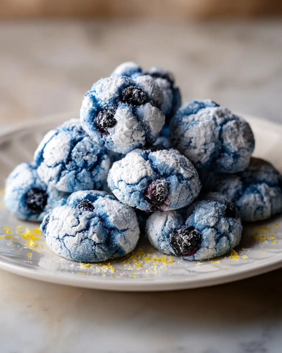 Final dish - Irresistibly Soft Blueberry Lemon Crinkle Cookies You Need to Try